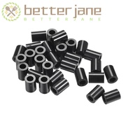 BETTER-JANE 100Pcs Round Spacer Washer, 7mm/ 0.28 Inch 4.2mm/ 0.17 Inch Plastic Standoff, Corrosion-resistant Black Round 10mm/ 0.39 Inch for  Printer TV