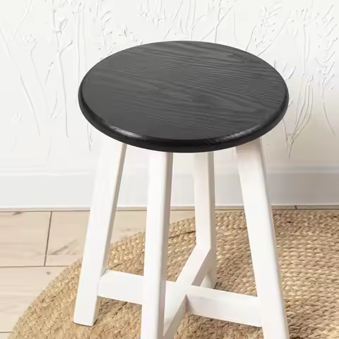Wooden Bar Stool Seat Replacement Round Sturdy Surface Easy Clean Smooth Finish for Canteen Dining R