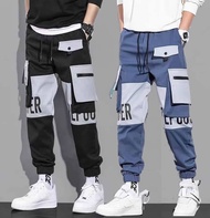 Classic Streetwear Casual Pants Men Ribbons Harem Jogging Pants Male Slim Fit Spring Cargo Pants Multi-Pockets Women Trouser J8