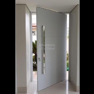 PINTU UTAMA MINIMALIS MODERN KAYU JATI SOLID CAT PUTIH