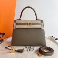 Hermes Kelly 25 大象灰 金扣 epsom