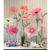 Giant chiffon flower [Giant chiffon flower head with built-in lamp head as pictured]