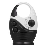 [ Store] ExclusiveAM/FM Mini Shower Radio Bathroom Waterproof Radio Hanging Music Radio Built-in Spe