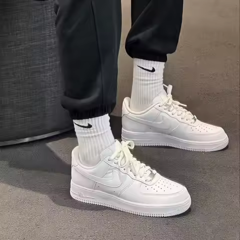 Nike Air Force 1 Pure White Air Force One Low-top Canvas Sneaker for Men-Classic LeatherDesignVersat