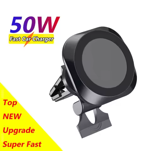 Upgrade Magnetic Car Wireless Chargers For iPhone 12 13 14 15 Pro Max mini Charger 50W Wireless Fast