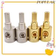 POPULAR Car Speaker Wire Terminal, 0GA 4GA 8GA Gold Silver Car Audio Connector, Pure Copper Wire Red