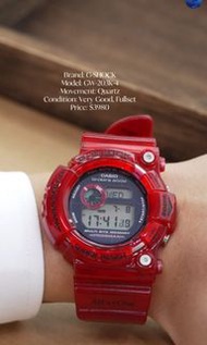 🔴市場罕有Frogman 2003限量版✅ 紅啫喱蛙- GW-203K-4🔥
二手中古 CASIO G-SHOCK Master of G Frogman Series All As One I.C.