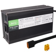 84V 10A Battery Charger Black Aluminum Case Safe and Durable Used for 20S 72V Lithium Battery Smart 