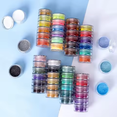 6 Colors/Set Pearlescent Mica Powder Resin Pigment Powder Epoxy Resin Mold Colorant Dye for DIY Epox