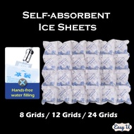 (8/12/24 Grids) Reusable Self-Priming Ice Sheets | Ice Pack Seafood Fruit Delivery Pek Ais Serap Air