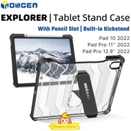 INOVAGEN Tablet Pad Case with built-in kickstand For new Pad 10,Mini 6,Pro 11'' 12.9'' 2022 Version/With Pen Slot,Air Bag Corner,Full Protection Shockproof Pad Case