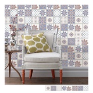 復古花磚壁貼 I款 歐風自黏壁紙 瓷磚牆貼 磁磚貼紙 踢腳線 防水