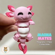 MagnaMates – Ari the Axolotl - Magnetic Flexi Collectible Keychain | Valentine’s Pair Available