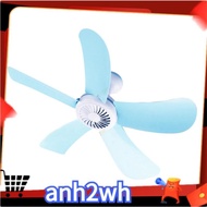 【A-NH】5 Ceiling Fans Mini Silent 500mm Energy-Saving High-Volume Electric Fan Ceiling Fan with Switch for Home Dormitory US Plug