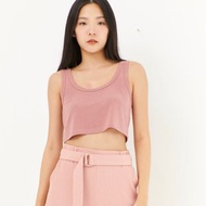 LUSH u neck crop tank