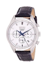 Karnvera Shop นาฬิกาข้อมือผู้ชาย Seiko Chronograph Silver Dial Men's Watch SSB291P1