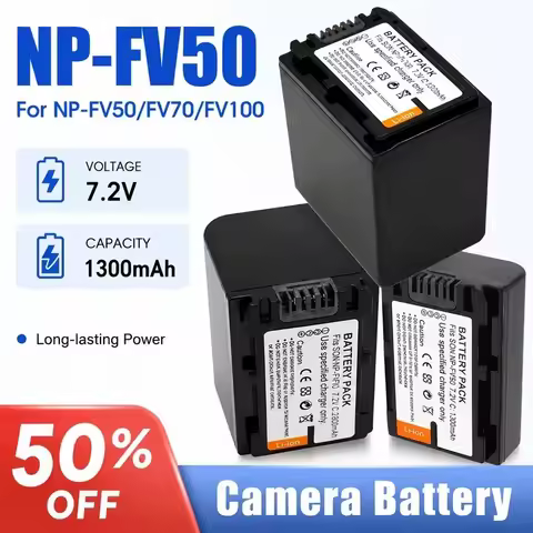 NP-FV50 1300MAH/NP-FV70 2600MAH/NP-FV100 4200MAH Camera Battery 7.2V for SONY FV70 FV100 FH40 FH60 F