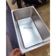 Khay inox GN 1/1 sâu 20cm có nắp (loại dày 1mm) - 28L
