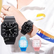 Fashion Sports Unisex Silicone Strap Square Quartz Watch For Children Japan by Citizen Kids Resin Analogue Watch For Student