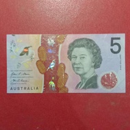 uang Australia 5 dollar polymer ratu Elizabeth