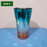 Gelas Stainless Steel Multicolor 500ml dengan Pembuka Botol dan Desain Diamond