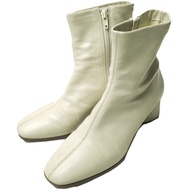 ADAM ET ROPE 2021秋冬彈性短靴 GAA21110 36碼（23公分）米白色側拉鍊鞋 [二手] [ADAM ET ROPE]