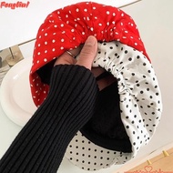 FENGLIN1EG Berets Cap, Versatile Retro Polka Dot Print Hats, Y2K Breathable Adjustable Elasticity Fo