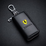 Suitable for Ferrari 488 Key Case SF90/812/F8 High-End Car Genuine Leather roma Key Cover Case Buckl