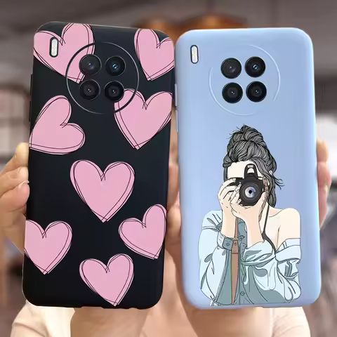 Stylish Silicone Case For Honor 50 Lite Case Soft Slim Phone Back Cover For Huawei Honor50 Lite Case