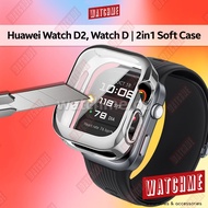 Huawei Watch D2, Watch D Protector Case, 2in1 Soft Casing With Screen Cover (for smartwatch D1, smar