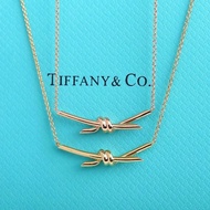1: 1 Original Label AAA+Knot Series New Style Rose Gold/Platinum Two-Color Style Bow Knot Knot Neckl