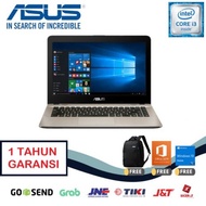 Laptop Asus Intel Core i3 - Ram 8GB/526GB SSD - Win 10 /FREE MOUSE/TAS - Gold, 4GB/500GB