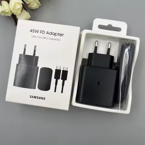 Samsung 45W PD Charger Super Fast Charging Power Adapter 5A Type C Cable For Galaxy S25 S24 S23 S22 