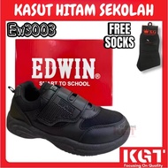 EDWIN BLACK SHOE 3003 SCHOOL SHOE SINGLE STRAP / Kasut Sekolah Kasut Hitam EW3003