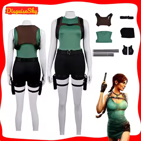 Movie Tomb Fantasy Raider Cosplay Lara Croft Costume Adult Women Carnival Halloween Roleplay Party D