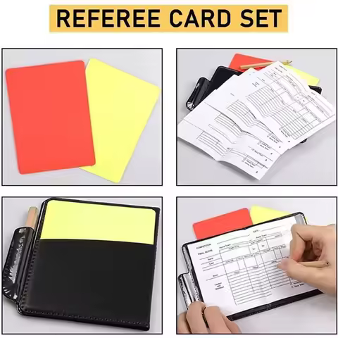 1PCS Sport Football Soccer Referee Wallet Notebook with Red Card Yellow Sports Card Team and Soccer 