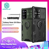 Nillkin สไลด์ คลุม เคส สำหรับ Samsung Galaxy Note 20 Ultra 5G เคสโทรศัพท์ กล้อง ป้องกัน ความเป็นส่วนตัว กันกระแทก แหวนไฟพร้อมขาตั้งและที่วางโทรศัพท์ ฝาหลัง