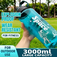 🌍Malay spot🌍 3000ML/2000ML BPA-Free Large capacity water bottle Student water bottle PP5 Gym/Outdoor