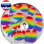 pop it Shipped From Thailand Meditation Toys Rainbow Pastel Colors Stress Relief