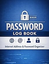 Password Log Book: Internet Address & Password Organizer – Large 8.5 x 11 Password Keeper Notebook f