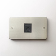 標準型開關面板 髮絲銀 搭配Panasonic國際牌 網路插孔 Cat6