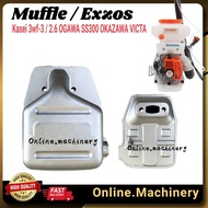 Kasei 3WF-3A 3WF-3AK Ekzos Muffler Mesin Sembur Padi Mist Blower 3WF-3A Pam Racun Ogawa Okazawa vict