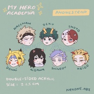 My hero academia mha bnha mini phonestrap / keychain charm & sticker pack - by nekone.art