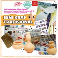 [READY STOCK] Seni Kraf Tradisional Seni Seramik / Telur Belanga / Labu Sayong / Pasu Bunga + Warna 