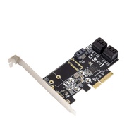 IO Crest Internal 5 Port Non-Raid SATA III 6GB/s PCI-E x4 Controller Card for Desktop PC Support SSD