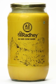 A2 Gir Cow Ghee | Pure Hand Churned Ghee 1 litre | 100 % Authentic & Pure Ghee | Shree Radhey A2 Gh