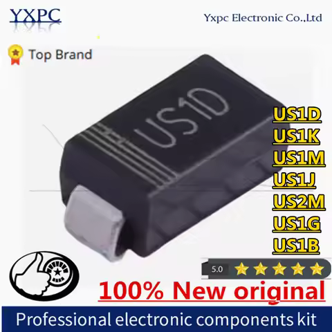100pcs US1D US1K US1M US1J US2M US1G US1B SMA UF4003 HEF107 UF4007 UF4005 HER207 UF4004 UF4002 Diode