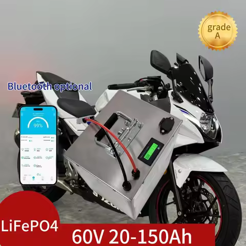 100Ah 60V 50Ah 80Ah 30Ah 72V 40Ah 120Ah 150Ah LiFePO4 Battery with Bluetooth BMS & Charger for E-Bik