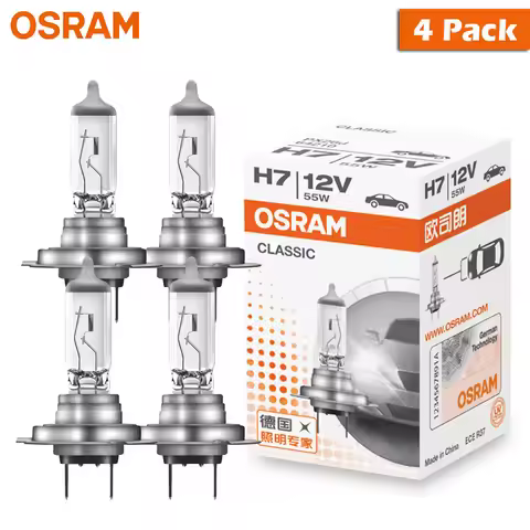 OSRAM 4pcs H7 CLASSIC 12V 55W Car Headlight PX26d 3200K White Original Bulbs Auto Standard Halogen L