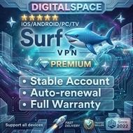 Surfshark VPN Premium - PC / Mobile App | 105 Countries | VPN Privacy | Secure Internet Access | Fas